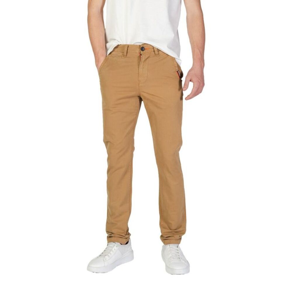 Superdry Beige Cotton Skinny Men's Pants